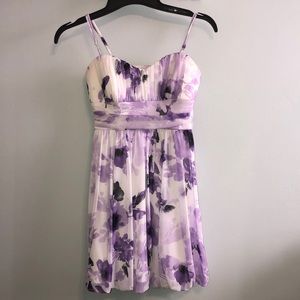 Speechless Purple Floral Mini Dress